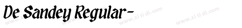 De Sandey Regular字体转换